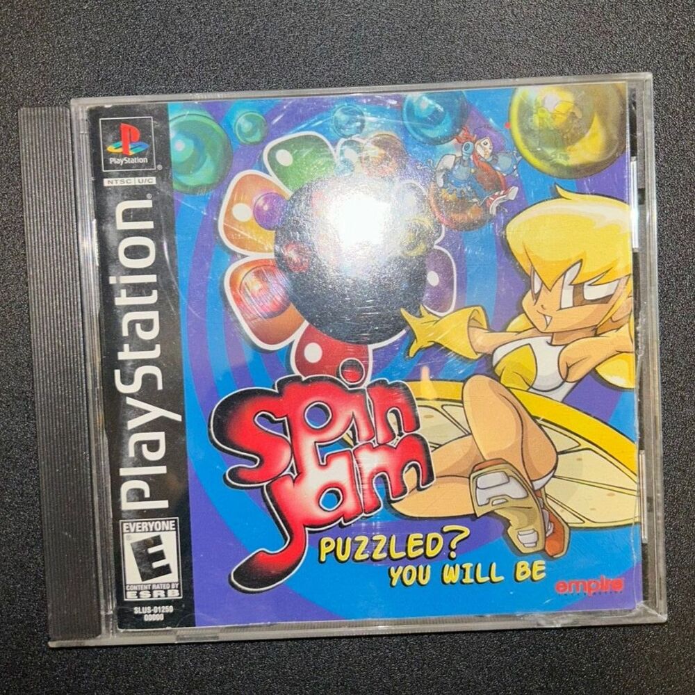 Spin Jam (PS1 Play Station) Case and Game